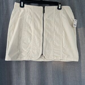 White Zippered Women's Skirt